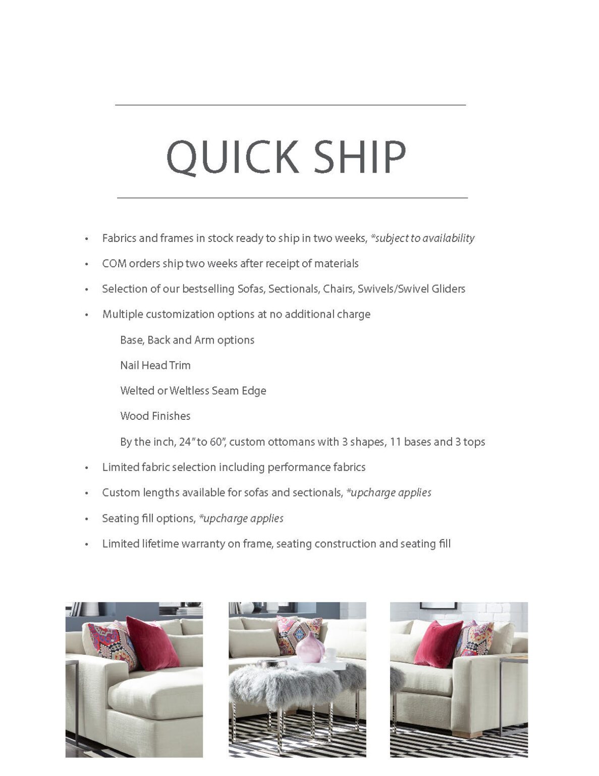 Quick Ship Paul Robert Furniture